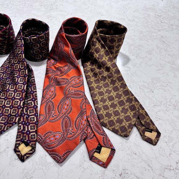 Robert Talbot Best of Class lot of 4 & 1 Pc Studio Silk Neckties 58"-60" - USA - Picture 13 of 16